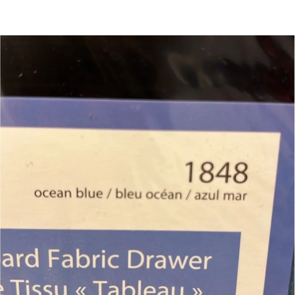 ClosetMaid Cubeicals Chalkboard Fabric Drawer in Ocean Blue.